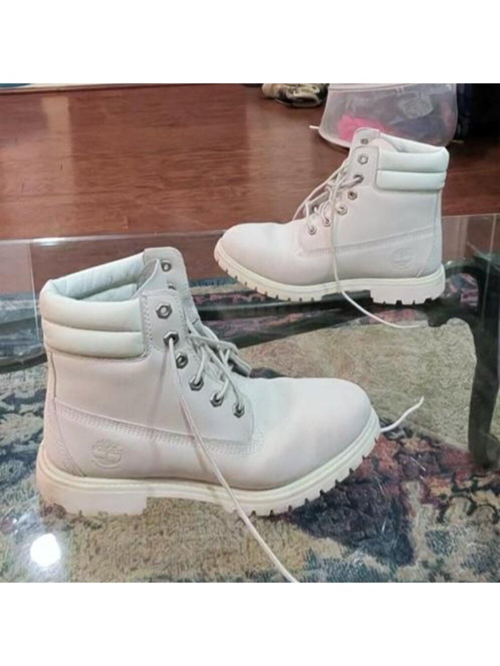 Timberland 6" Premium Waterproof Boot White - Womens 7.5 / Mens 6 - A1PCC